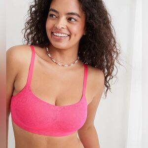 AERIE Smoothez Bra-ish Bralette | Hot Pink | Large